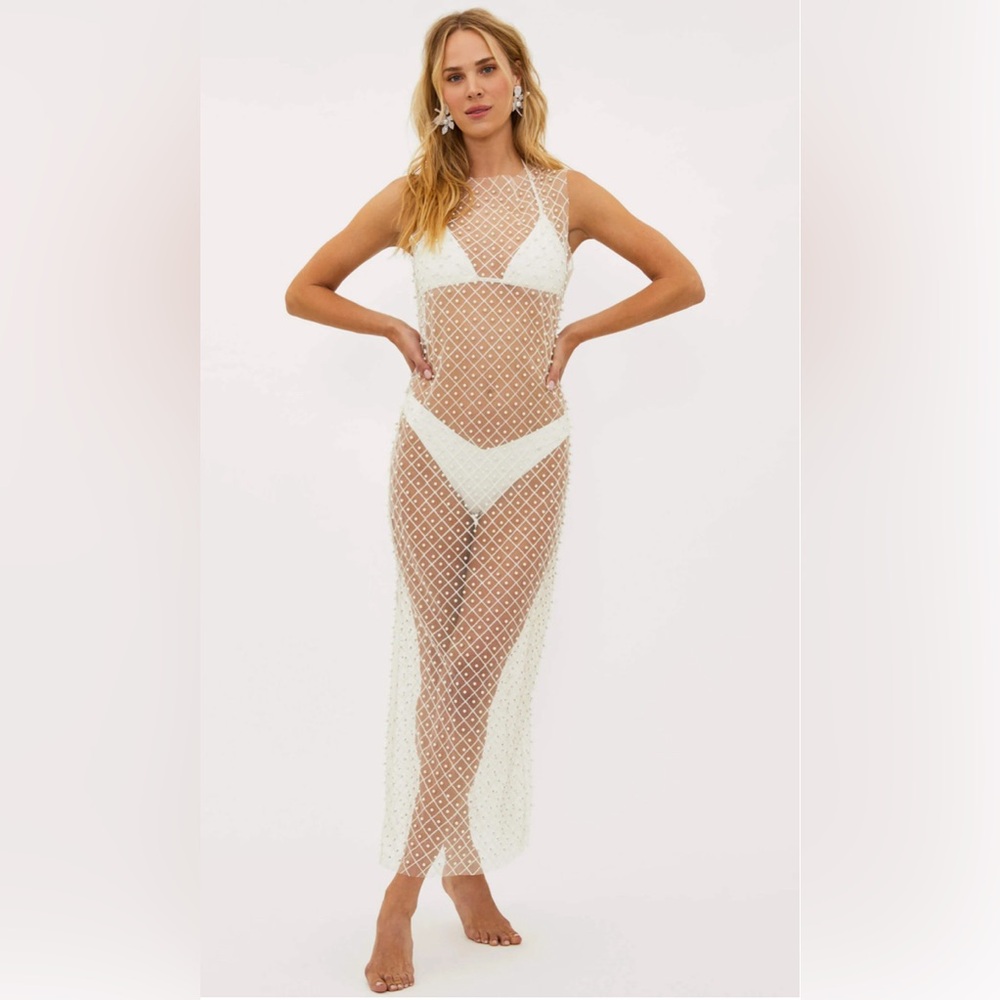 Beach Riot Jude ivory pearl coverup dress